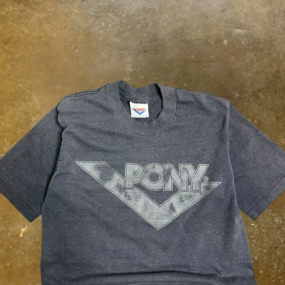 Vintage 90s Pony Clothing Brand T-Shirt Size Medium Good Fade - Image 2 of 4