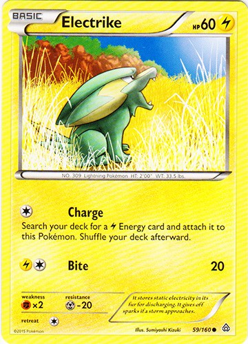 x4 Electrike - 59/160 - Common Pokemon XY Primal Clash M/NM