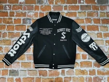 Schott Bros Inc. 1913 Nyc Usa Vintage College Jacket Black Size: L Tip Top