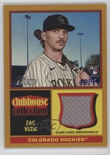2025 Heritage High Number Clubhouse Collection Relics Gold 78/99 Zac Veen 07m7