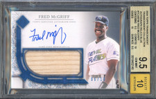2025 Topps Transcendent FRED MCGRIFF Bat Patch Auto /10 #TCAR-FM BGS 9.5-10