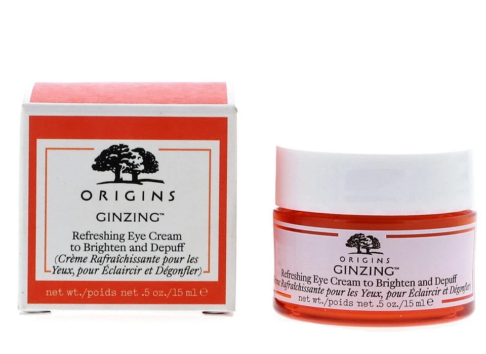 Origins Ginzing освежающий крем для глаз Brighten And Depuff 0,5 унц/15 мл - В КОРОБКЕ - Изображение 2 из 3
