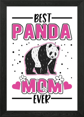 Panda Geschenk Bambus Panda gerahmt Wandbild Poster Leinwanddruck Bild