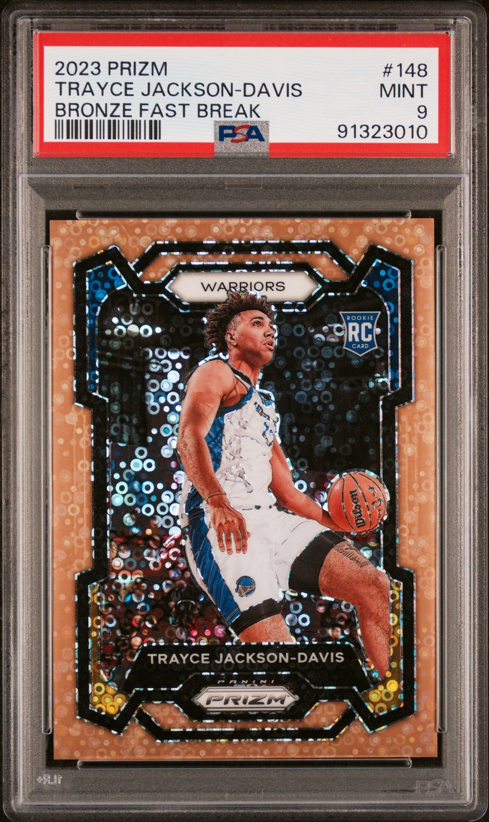 2023 PANINI PRIZM BRONZE FAST BREAK #148 TRAYCE JACKSON-DAVIS 3/20 PSA 9