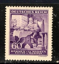 GERMANY BOHEMIA & MORAVIA STAMP WWII CECHY & MORAVIA STAMP MH LOT 372BE