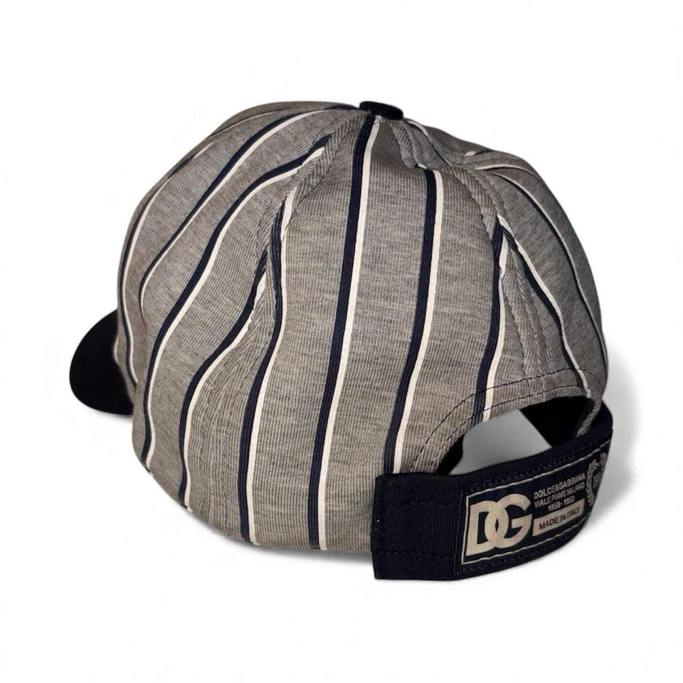 Gorra de béisbol Dolce & Gabbana Game Day DG logotipo rayas talla 59 Foto 4 de 4
