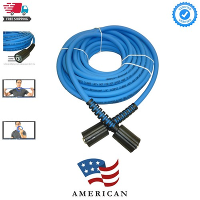 #ad UBERFLEX Kink Resistant Pressure Washer Hose 1 4quot; 3100 PSI with 2 22MM ... $106.99