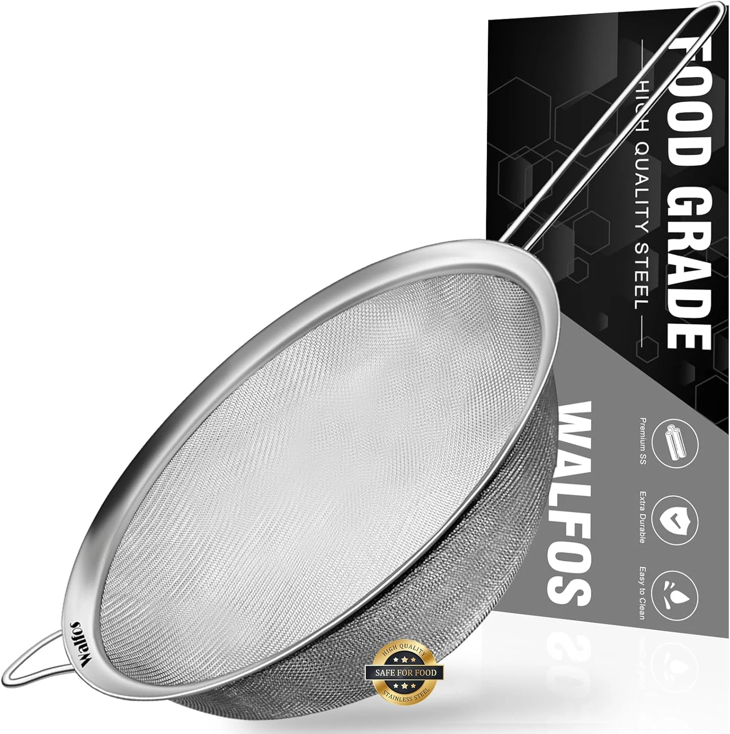 9" Large Fine Mesh Strainer, Kitchen Metal Food Strainers with Sturdy Handle NEW
Opens in a new wind