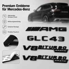 4 Stück GLC43 V8BITURBO4matic Für Mercedes GLC?Klasse AMG Styling Dekoration 4 Stück GLC43 V8BITURBO4matic Für Mercedes GLC?Klasse AMG Styling Dekoration