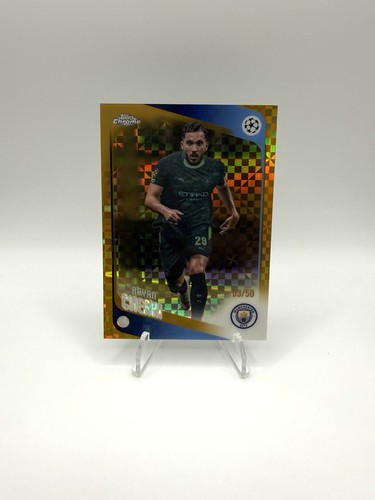 2025-26 Topps Chrome UEFA Rayan Cherki Gold X-Fractor /50 Man City