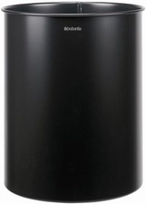 Brabantia 181443 Classic Waste Paper Bin, 15 L - Black