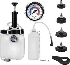 Manual Brake Bleeder Kit 3L Pump 4 Master Cylinder Adapters 1L Waste Bottle
