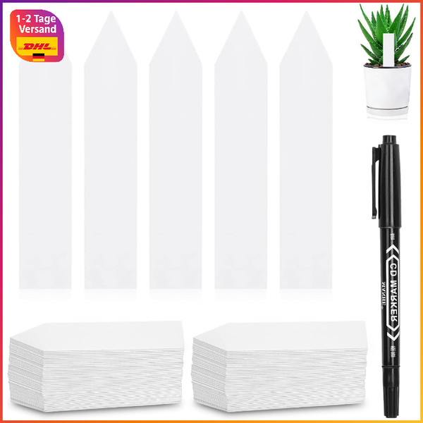 Pflanzenschilder 300 StüCk 10X2Cm Wetterfest Plastik Etiketten FüR Garten-image