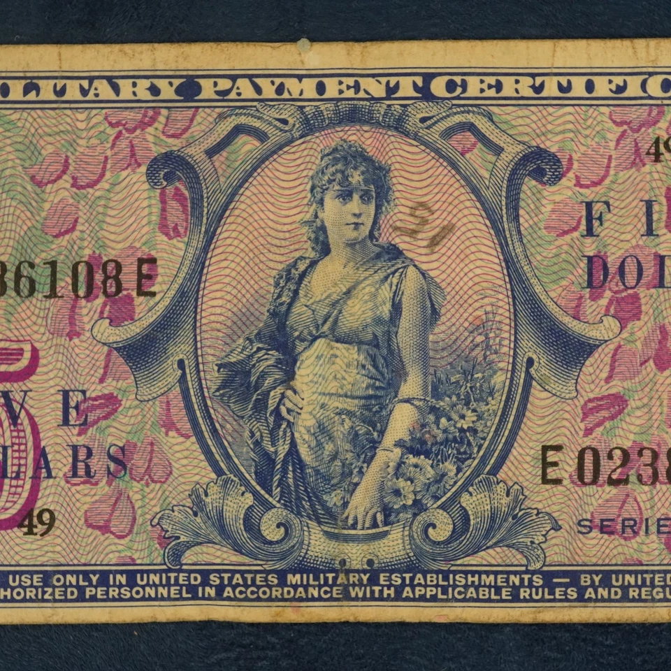 Series 521 $5 U.S. Military Payment Certificate - Free Shipping USA - Image 3 of 4