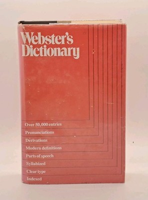 WEBSTER'S Dictionary HARDCOVER w/ DJ dated 1975 edited by John Allee ex-lib