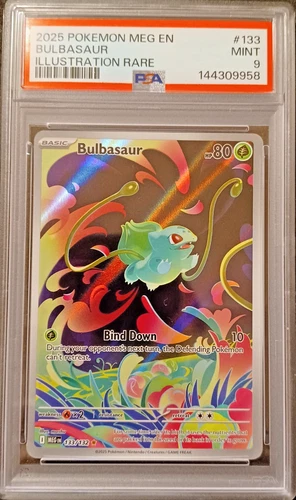 2025 Pokémon Mega Evolution Bulbasaur 133/132 Holo PSA Mint 9