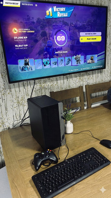 Budget schneller Gaming PC, i5-7400, 8GB RAM, AMD RX 560 4GB, 1,25TB Speicher, WiFi 6