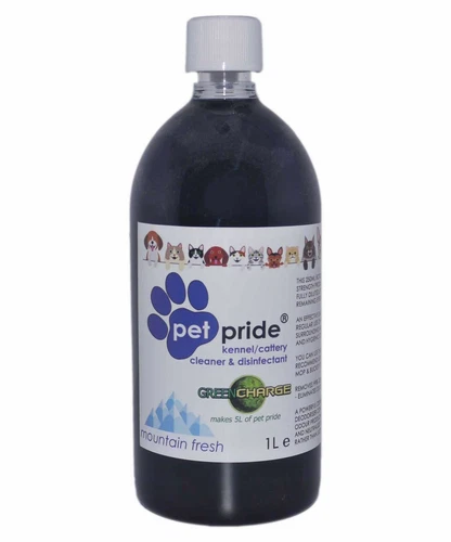 Kennel Cattery Cleaner & Deodoriser Pet Pride 1L Refill for 25L Mountain Fresh