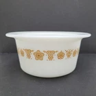 Vintage #75 PYREX Butterfly Gold Round Butter Dish without Lid