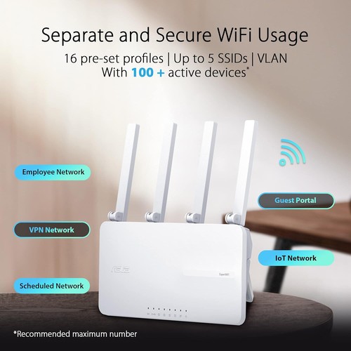 ASUS AX3000 EBR63 ExpertWiFi Dual Band WiFi 6 All in One Access Point Router - 第 3/10 張圖片
