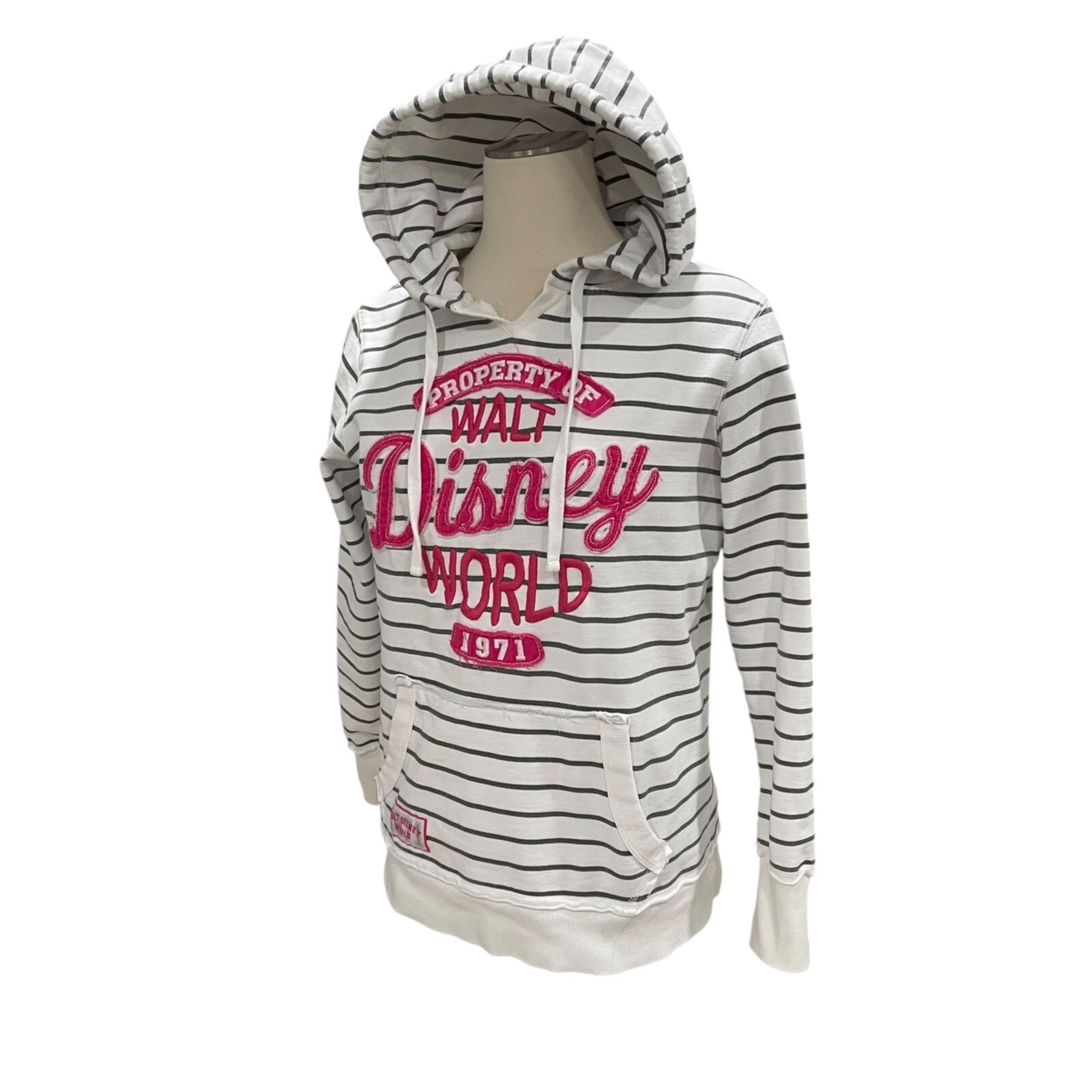 Disney Parks Authentic Walt Disney World 1971 Striped Hoodie M Retro Nostalgic