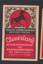 Ancienne    étiquette   Allumettes  Allemagne    BN183130 Cheval