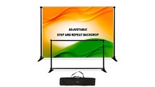 Custom Banner Printing and Step and Repeat Backdrop Frame with Carry Bag
