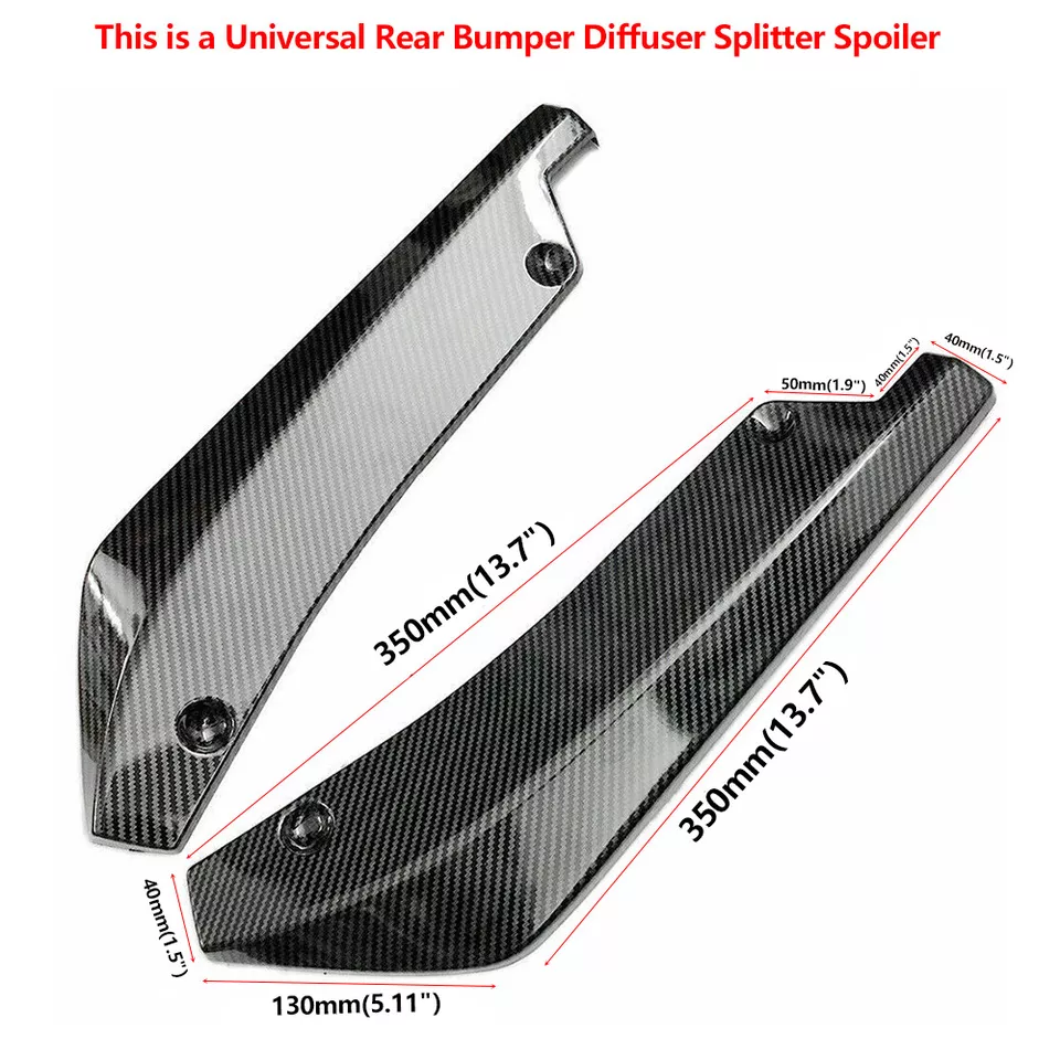 Difusor divisor de labios de parachoques trasero fibra de carbono para Mercedes-Benz E250 E300 E350 Foto 2 de 4