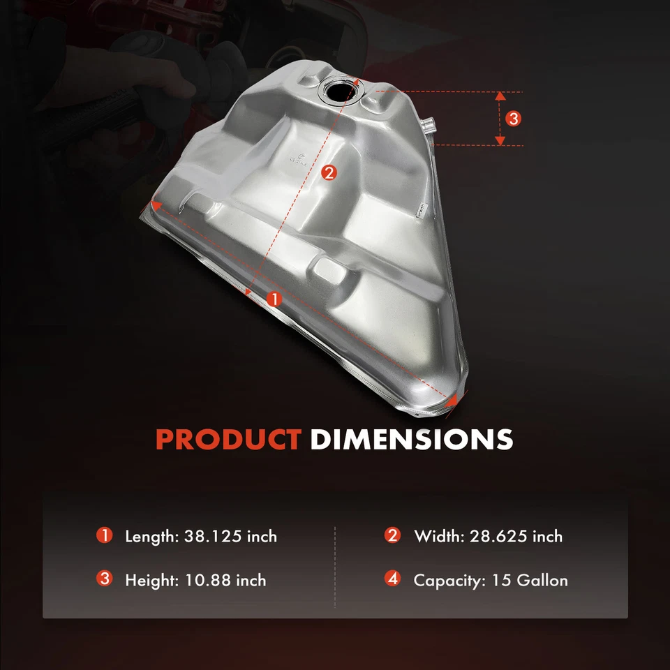 Tanque de combustible de 15 galones para Chevrolet Celebrity Buick Century Oldsmobile Pontiac Foto 4 de 4