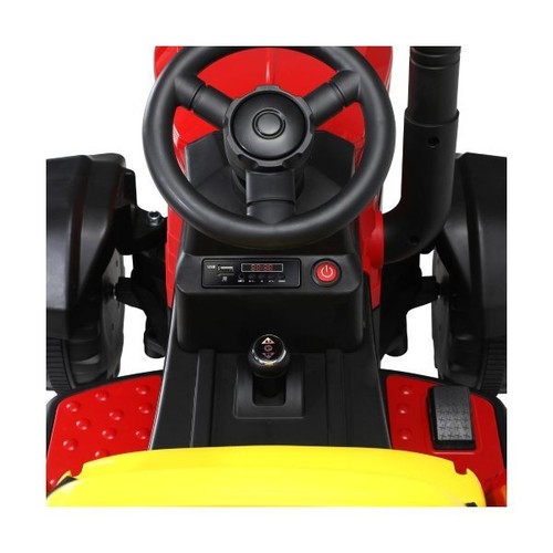 XL Kids Ride On Tractor 12V with Trailer Remote Red - Picture 5 of 6