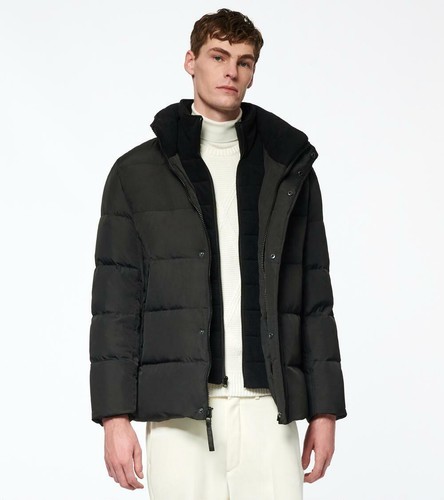 Down Puffer Jacket Ink Fleece Bib 