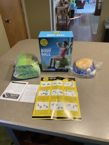 Gold's Gym 55 cm Körperball grün Höhe 5 Fuß 3 Zoll und darunter Neu geöffnete Verpackung