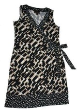Dana Buchman Woman's Wrap Dress Brushstroke Faux Size (Small) -  NWT