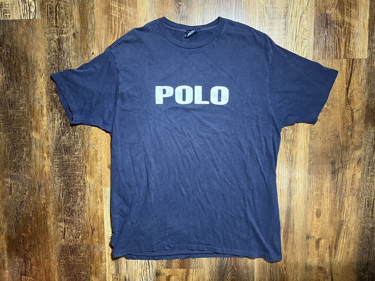 Vintage 90s Polo Sport Ralph Lauren Spellout Logo Shirt Made