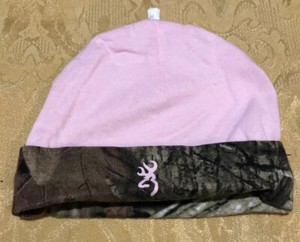 pink camo baby hat