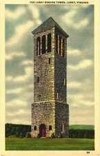 The Luray Singing Tower, Luray, Virginia, 117ft Tower With 47 Carillion Postcard