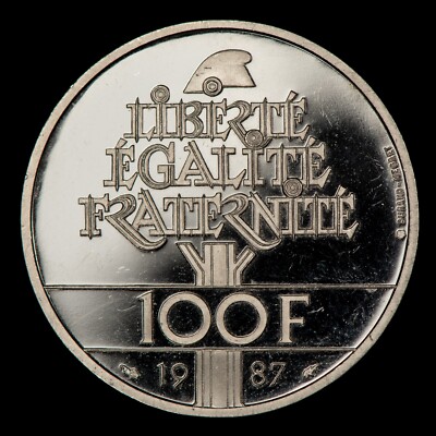 1987 France 100 Francs Platinum Coin - General Lafayette - APtW