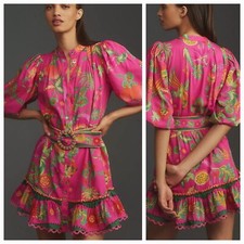 L Farm Rio Pink Floral Minidress