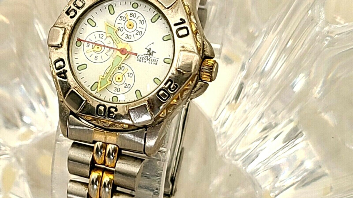 Giovanni Polo Club Two-Tone Round Face Watch Beverly Hills Polo Club Wristwatches for sale - eBay main image 4