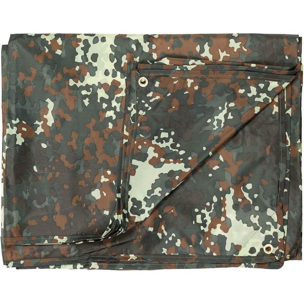 Брезент MFH - Mehrzweckplane - приблизительно 300 x 400 см - Regenschutz - Zeltplane-flecktarn