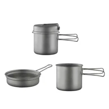Camping Cook Pots Frypan Utensils Camping Cookware Tableware Easy to Clean