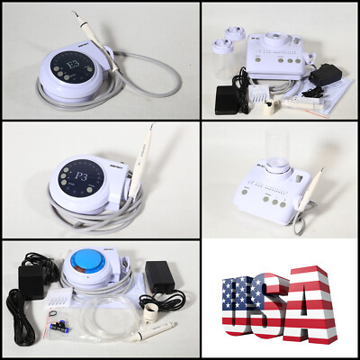 Dental Portable Ultrasonic Piezo Scaler Handpiece 5*Tips +Tube +(2*Bottles) CN
