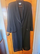 Mascot WOMAN'S Elegant LIGHT COAT EVENINGS BLACK TRANSPARENT SIZE 24W NWOT 