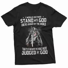 Men's God Jesus T-shirt Stand by God Tee Shirt Jesus Christian Inspirational Tee