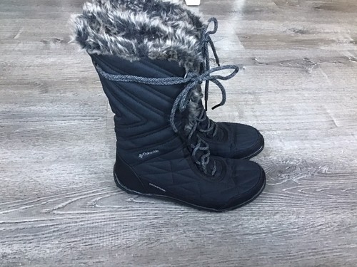 Columbia Women's Size 8 Boots Minx Mid III Waterproof Faux Fur Black BL5964-010 - Picture 2 of 13