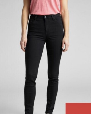 Lee Super High Waist Scarlett Women's Skinny Jeans Black Size W30 L33