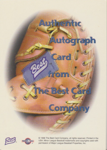 Dermal Brown 1998 Best rookie RC autograph auto card - Picture 2 of 2
