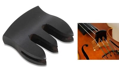 GEWA Sordina Tridente per violino Da montare sul ponte in Ebano scanalato