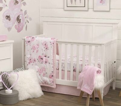 Fitted Crib Sweet Jojo Maroon Crib Bedding Watercolor Floral Crib