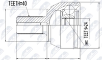 NPZ-FR-021 NTY Gelenksatz, Antriebswelle FüR Ford